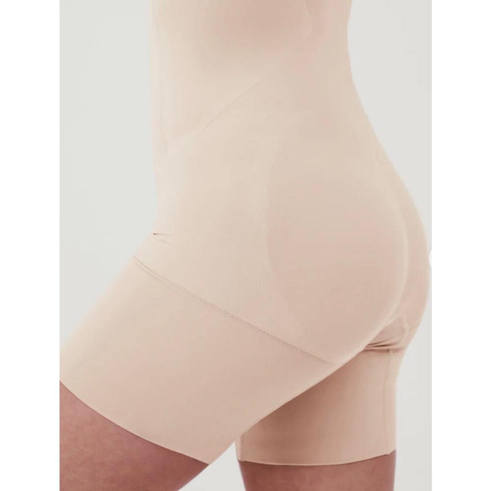 SPANX Soft Nude OnCore High Waist Mid-Thigh Shorts Sculpting Shaper LARGE